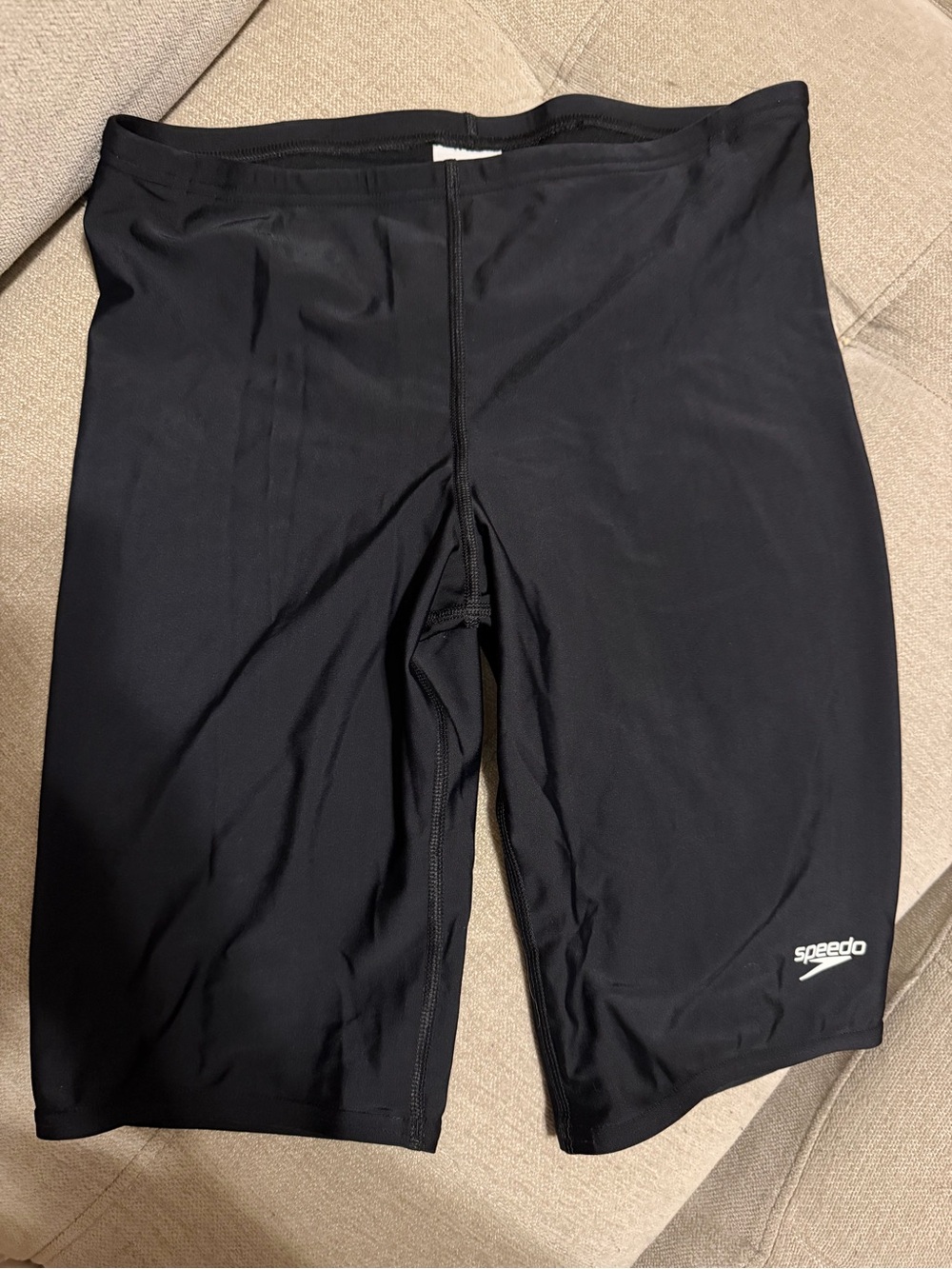 Speedo Men's Black Performance Jammer Swim Trunks size 34